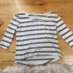 Hollister sparkly 3/4 length sleeve shirt L